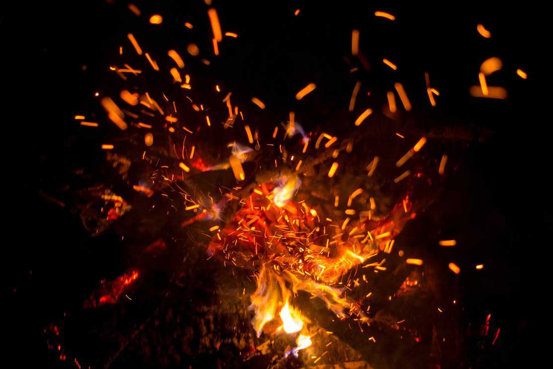 Fire With Sparks Coming Up